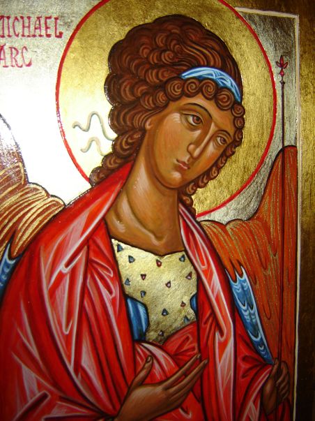 Ikona Archanioł Michał, kopia ikony Andrieja Rublowa, ikona pisana ręcznie